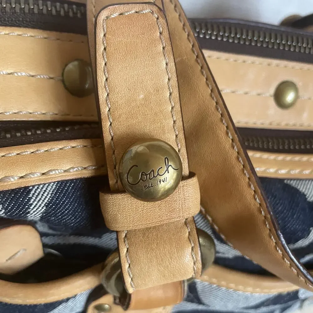 Rare Legacy Denim Lilly Satchel Turnlock Bag | Rainbow Legacy Lining, Vintage